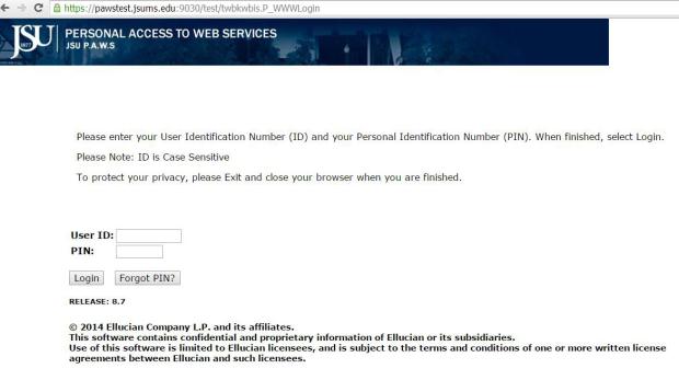Resetting Your Paws Banner Self Service Pin With Security