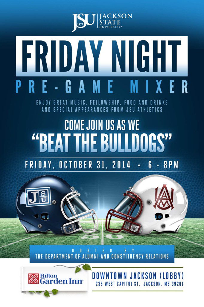 Beat the bulldog mixer flyer