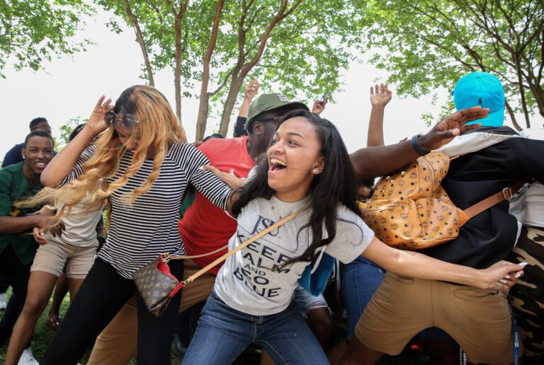 Students on campus