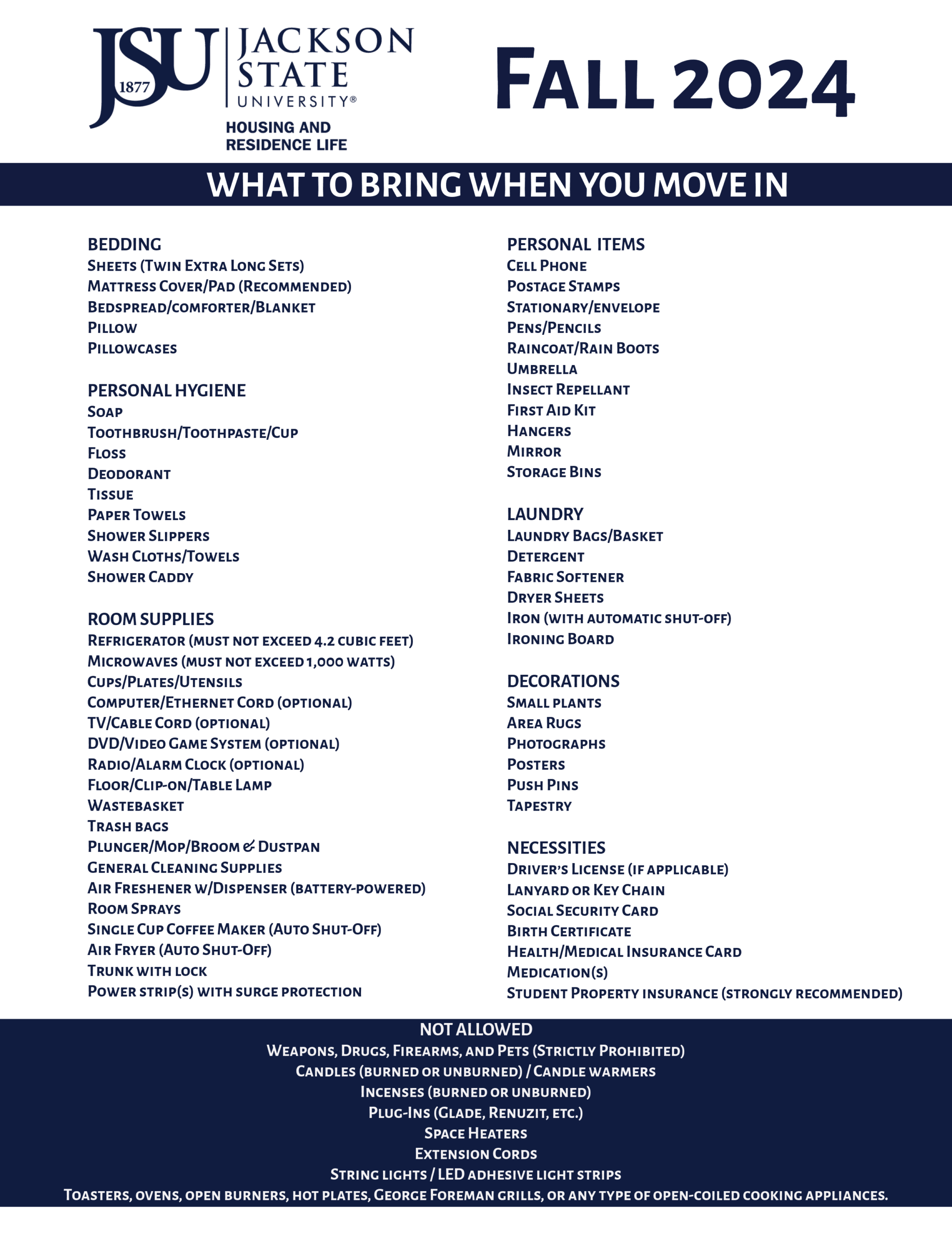 JSU HOUSING - Residence Life | Jackson State University