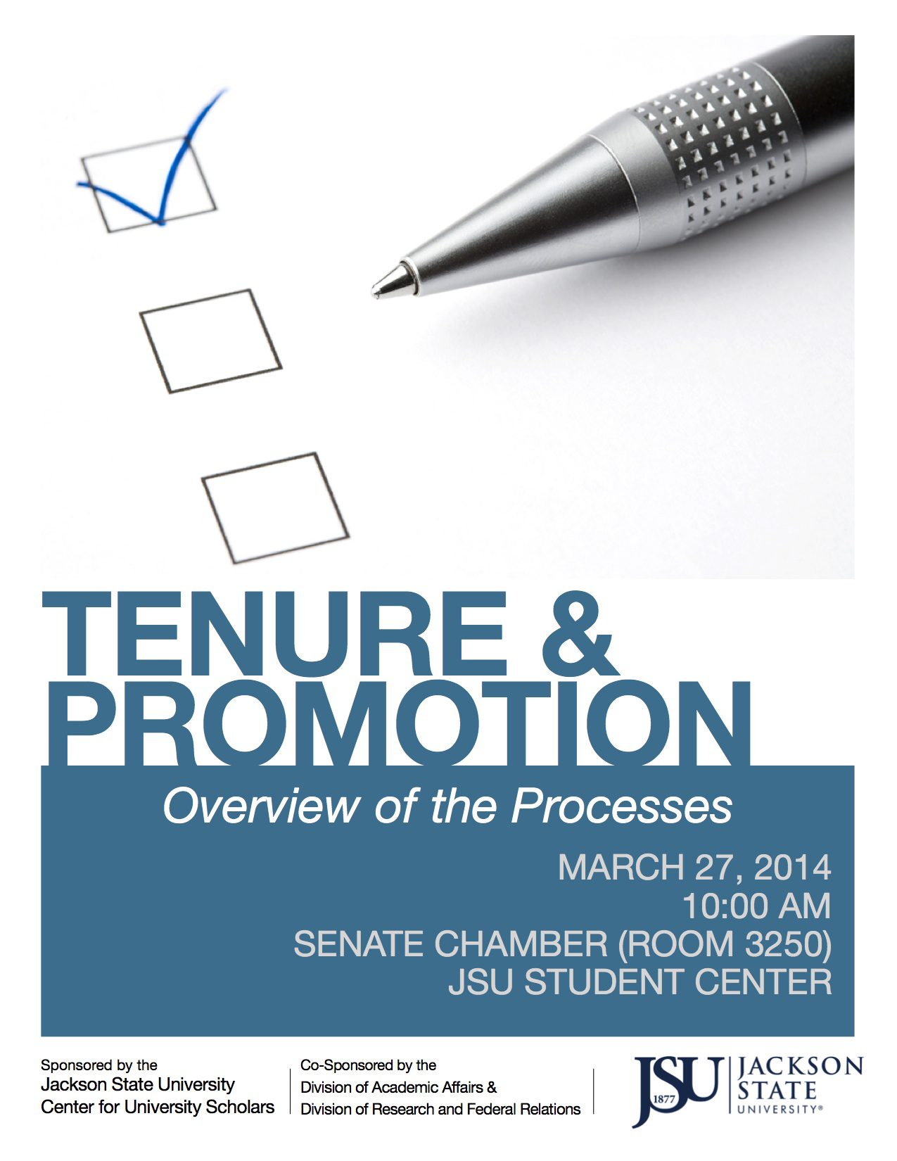 Flyer for Tenure and Promotion Workshop