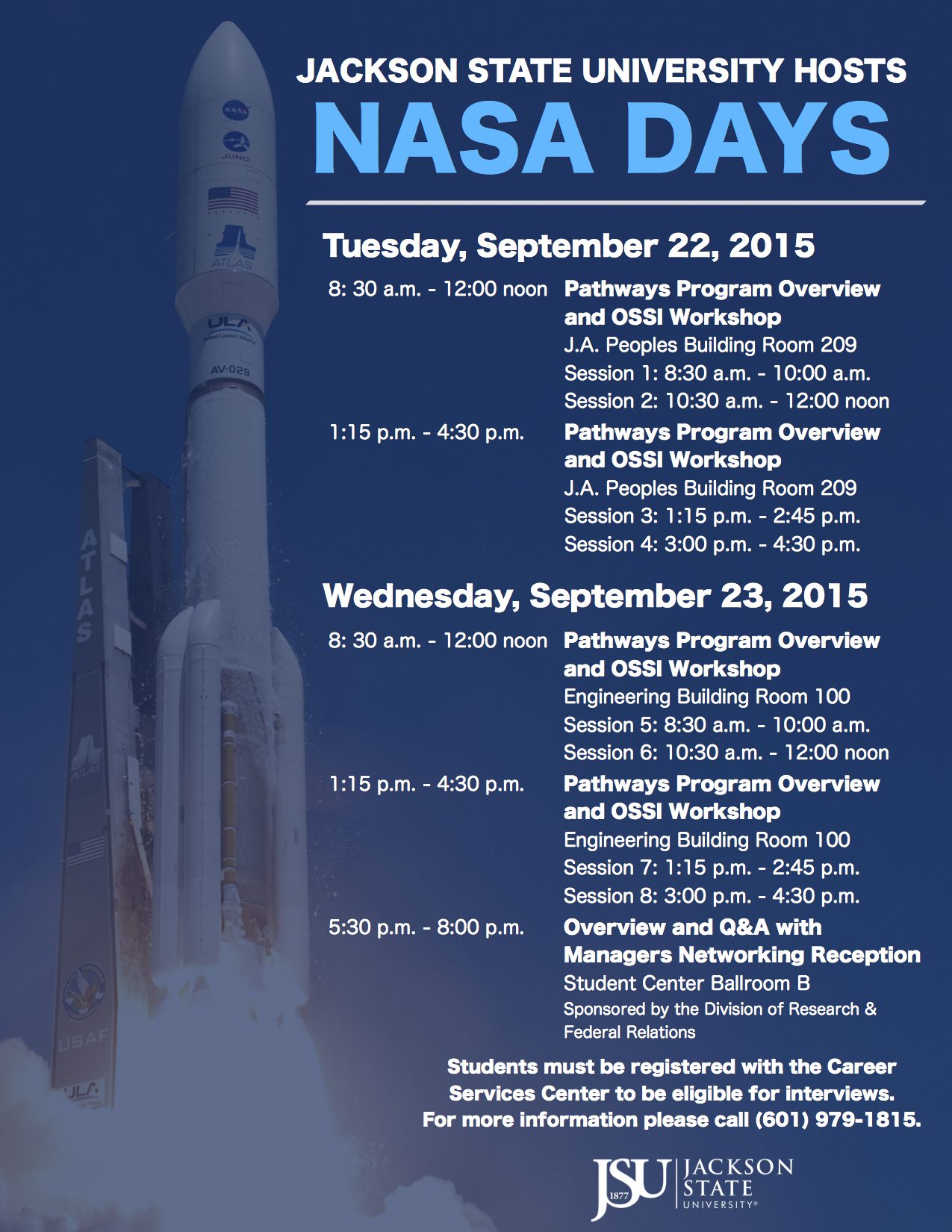 NASA Days Flyer with Schedule