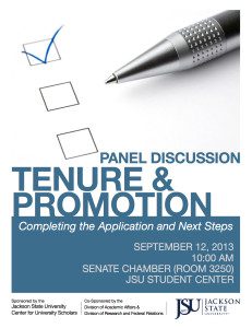 Tenure and Promotion Workshop