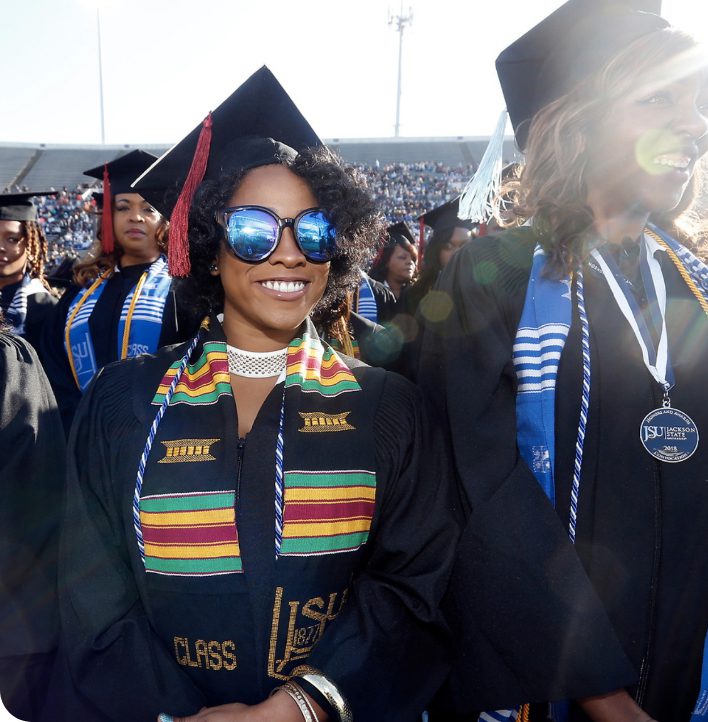 Student at commencement