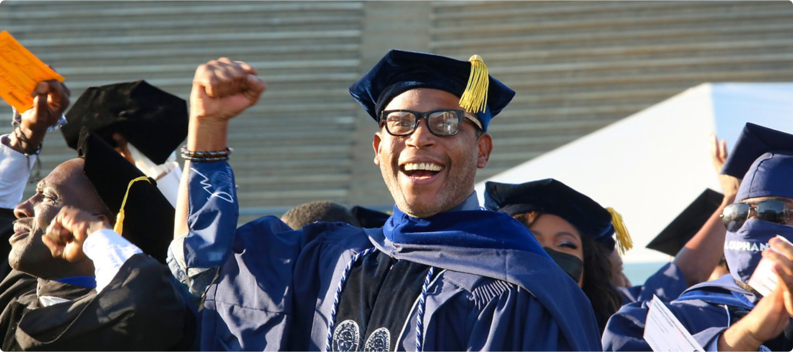 Faculty at commencement